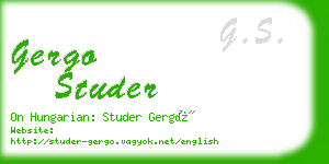 gergo studer business card